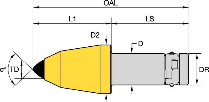 38mm (1.50") Step Shank • Slim