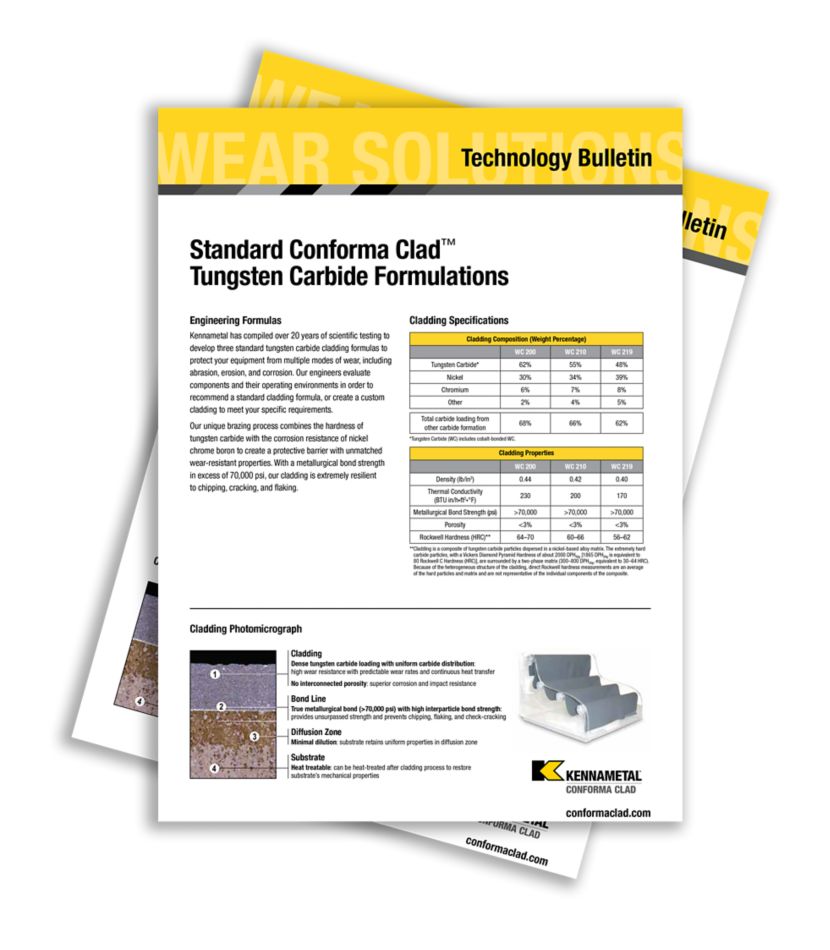 Technology Bulletin: Standard Conforma Clad Tungsten Carbide Formulations Cover