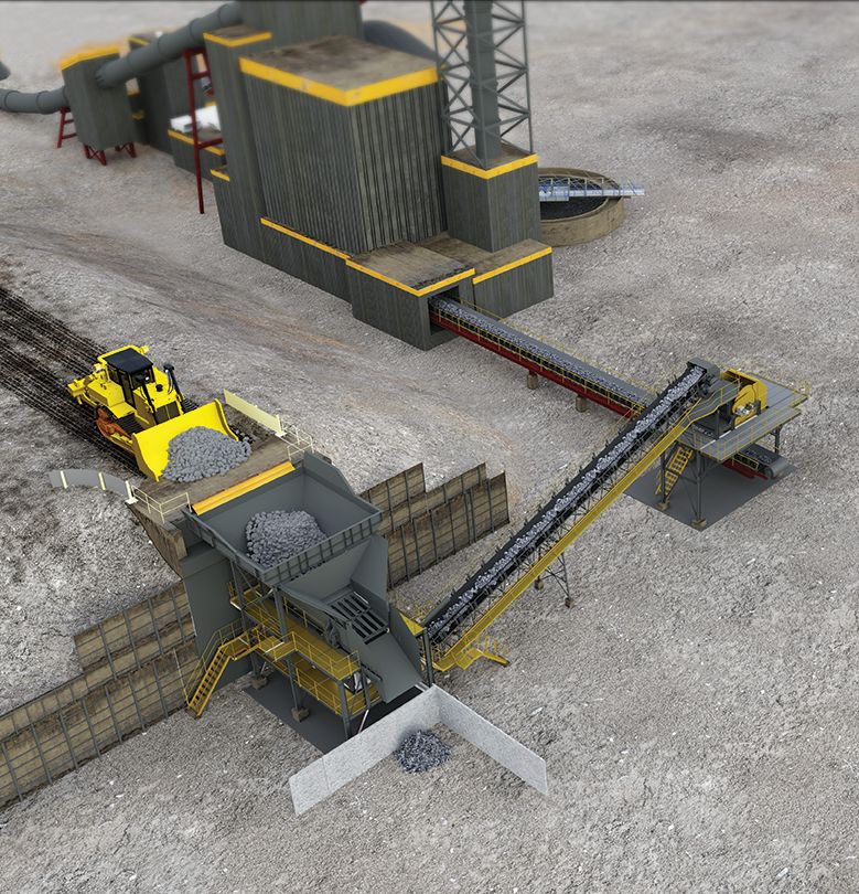 Bulldozer and Primary/Secondary Crusher Solutions