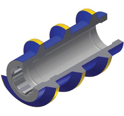 Screw Segment with Stellite and WC Cladding