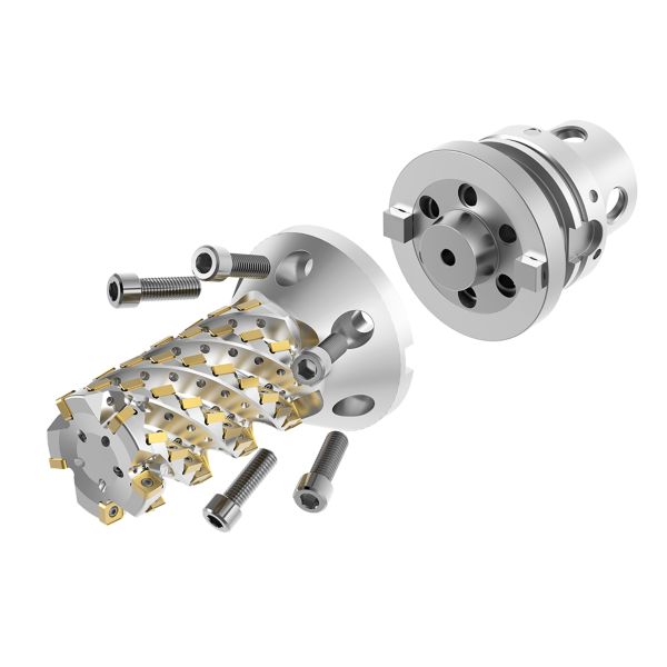 Kennametal HARVI Ultra 8X with Taper Flange Adapter Mount and Bolts