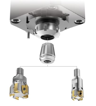 Kennametal Turret Adapted Clamping Units ER Solid Collets Diagram
