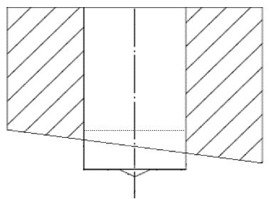 Angled Exit Line Drawing