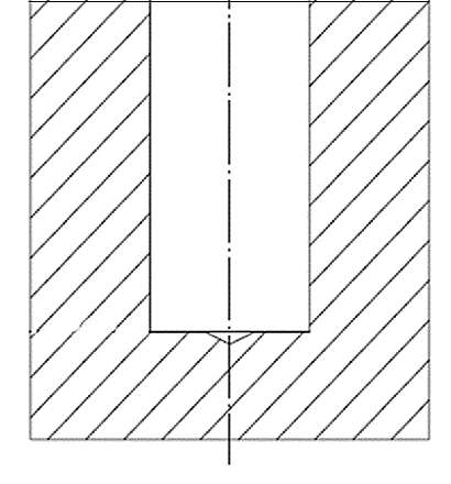 Blind Hole Line Drawing