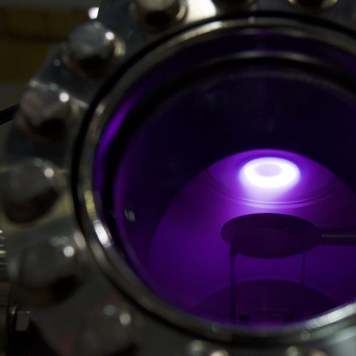 Plasma inside a vaccuum chamber