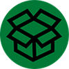 Box Icon in Green Circle
