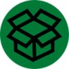 Box Icon in Green Circle