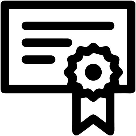 Certificate Icon (Black)