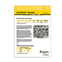 Delcrome 90 Alloy Data Sheet Cover