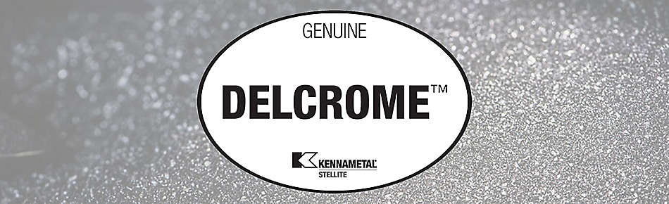 Delcrome Label on Powder Background Banner