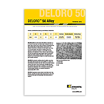 Deloro 50 Alloy Data Sheet Cover