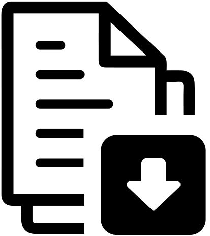 Download Document Icon - document with down arrow