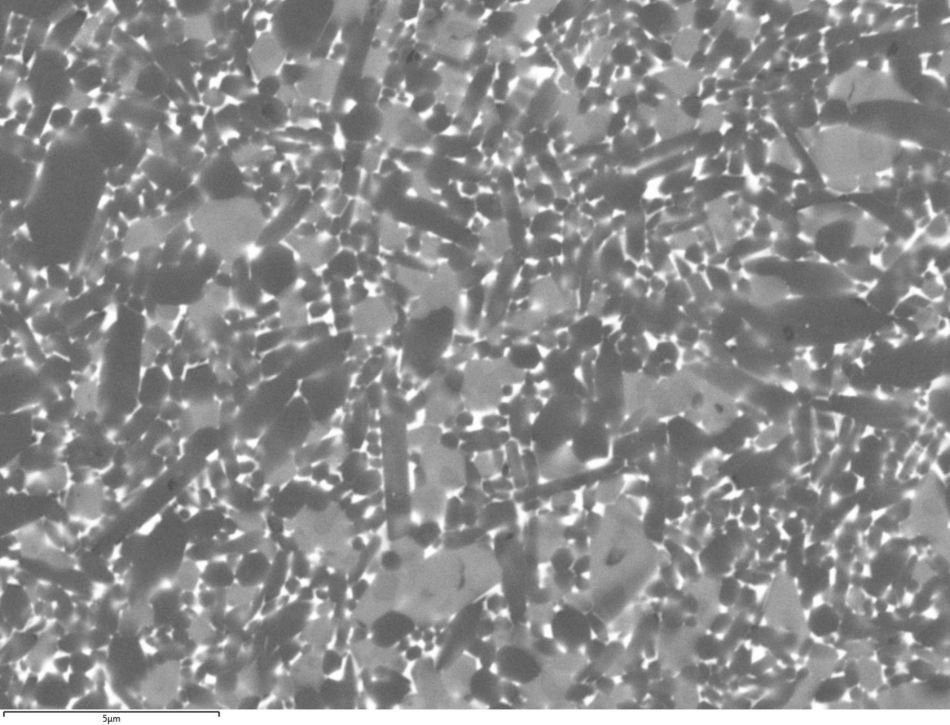 Electron Microscope Image of Sialon (BSE KYS30)