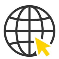 Globe with Mouse Cursor Icon