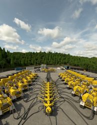 Frac Site with Trucks