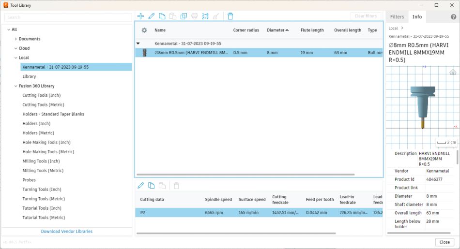 Fusion 360: Tool Library