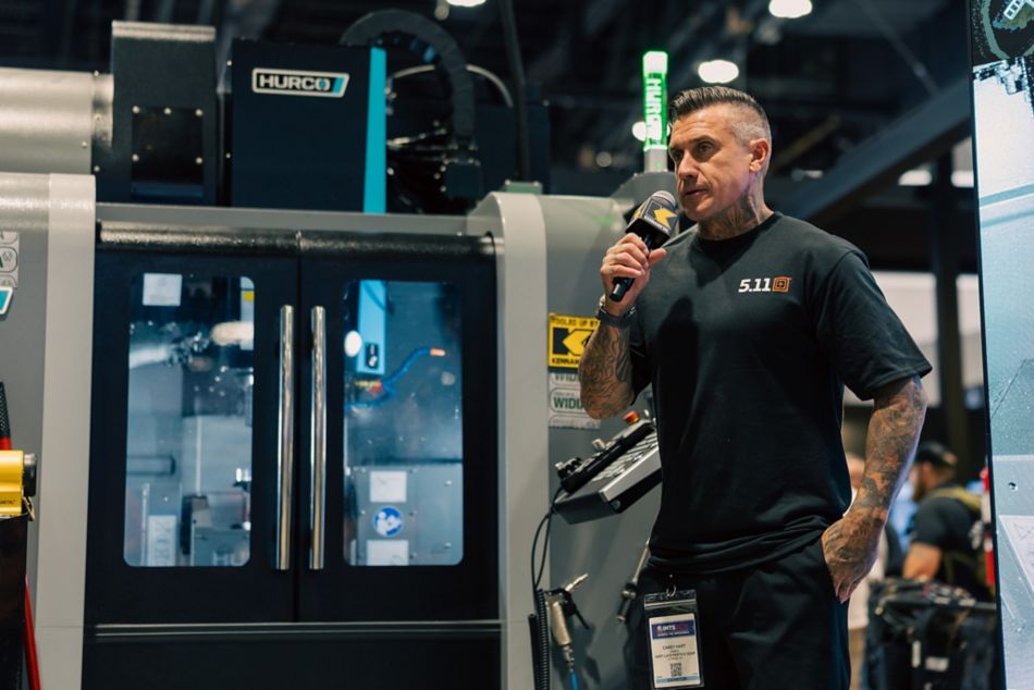 Carey Hart at the KMT IMTS 2026 Booth Horizontal