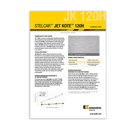 Jet Kote 120H Data Sheet Cover