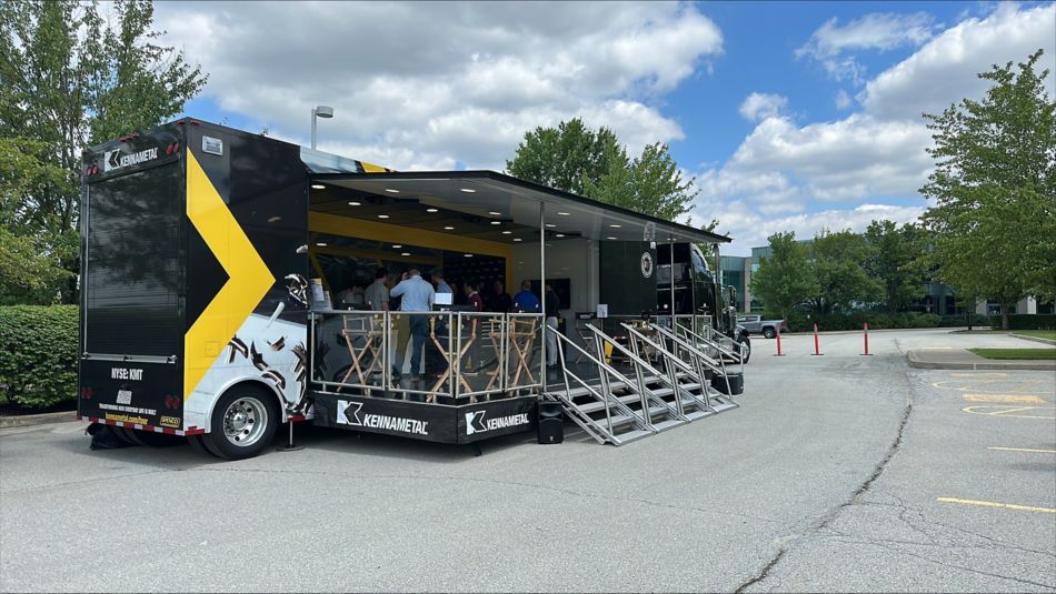 Kennametal Employees Explore the Metal Cutting Tour Truck at Innovations Day 2024 in Latrobe