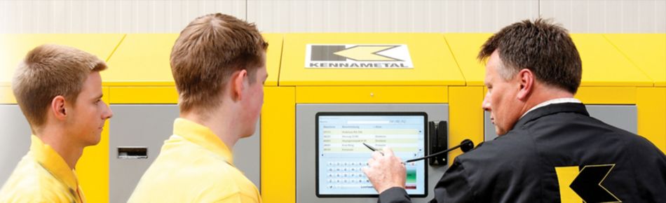 Kennametal Employees Using ToolBOSS Vending Machine Banner