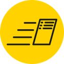 Quick Order Icon - Document with speed lines
