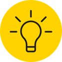 Solution Finder Icon - Lightbulb