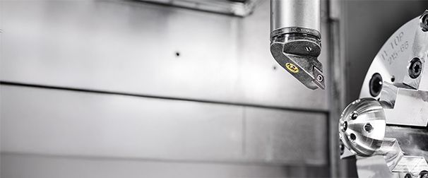 Kennametal turning tool machining a medical component