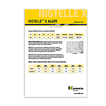 Nistelle X Alloy Data Sheet Cover