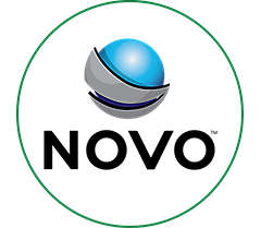 NOVO in Green Circle Logo