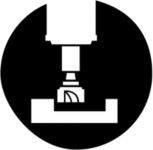 PCD Tooling Icon - Tool in CNC machine icon