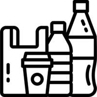 Plastic Bags and Bottles Icon
