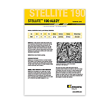 Stellite 190 Alloy Data Sheet Cover