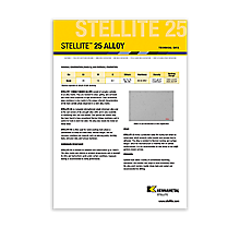 Stellite 25 Alloy Data Sheet Cover