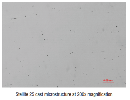 Stellite 25 Cast Microstructure at 200X Magnification