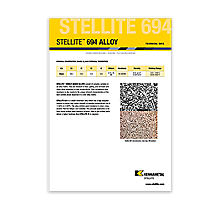 Stellite 694 Alloy Data Sheet Cover