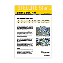 Stellite Star J Alloy Data Sheet Cover