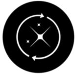 Supply Chain Optimization - Arrows making a circle with sparkles icon