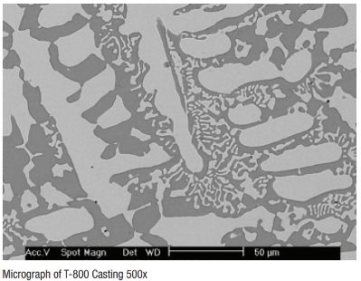 Micrograph of T-800 Casting 500X