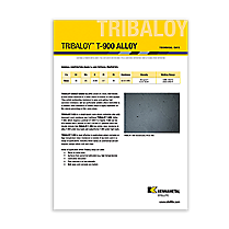 Tribaloy T-900 Alloy Data Sheet Cover