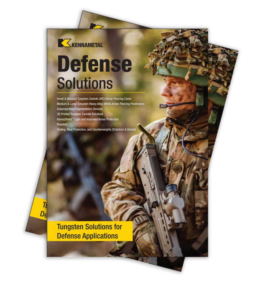Tungsten Solutions for Defense Application Brochure Cover