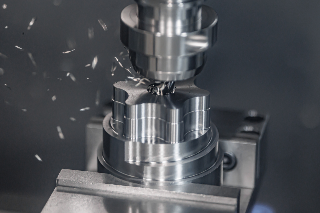 VariMill Chip Splitters Milling a Workpiece