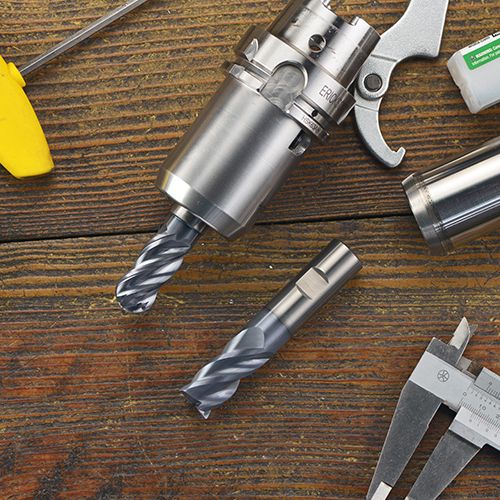 WCE4 Solid End Mills & Other Tools on Table