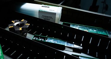Open drawer with WIDIA tooling