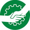 WIDIA Team Collaboration Icon - gear and 2 people shaking hands