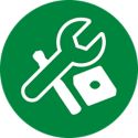WIDIA Virtual Toolbox Icon - wrench, insert, and end mill